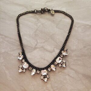 ✨ Juicy Couture Cluster  Rhinestone Crystal Gunmetal Statement Necklace ✨